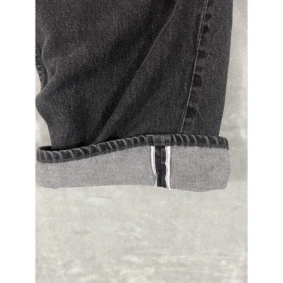 Vintage Levis Lot 53 Jeans Mens 42x30 Black Selvedge Straight Leg Relaxed 90s